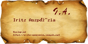 Iritz Aszpázia névjegykártya